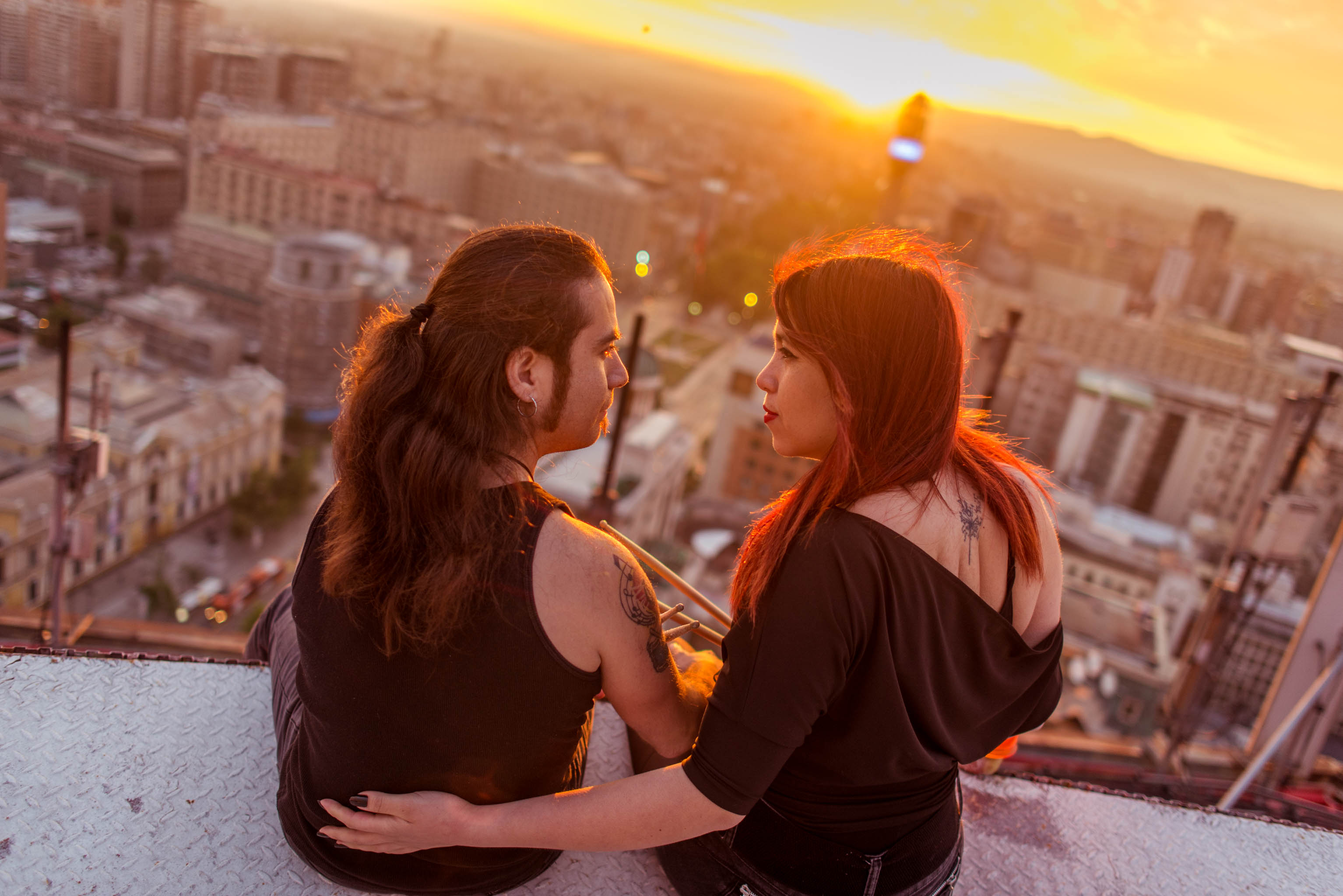 sesion pre boda-helipuerto santiago-sesion atardecer-sesion bateristas-pre boda santiago