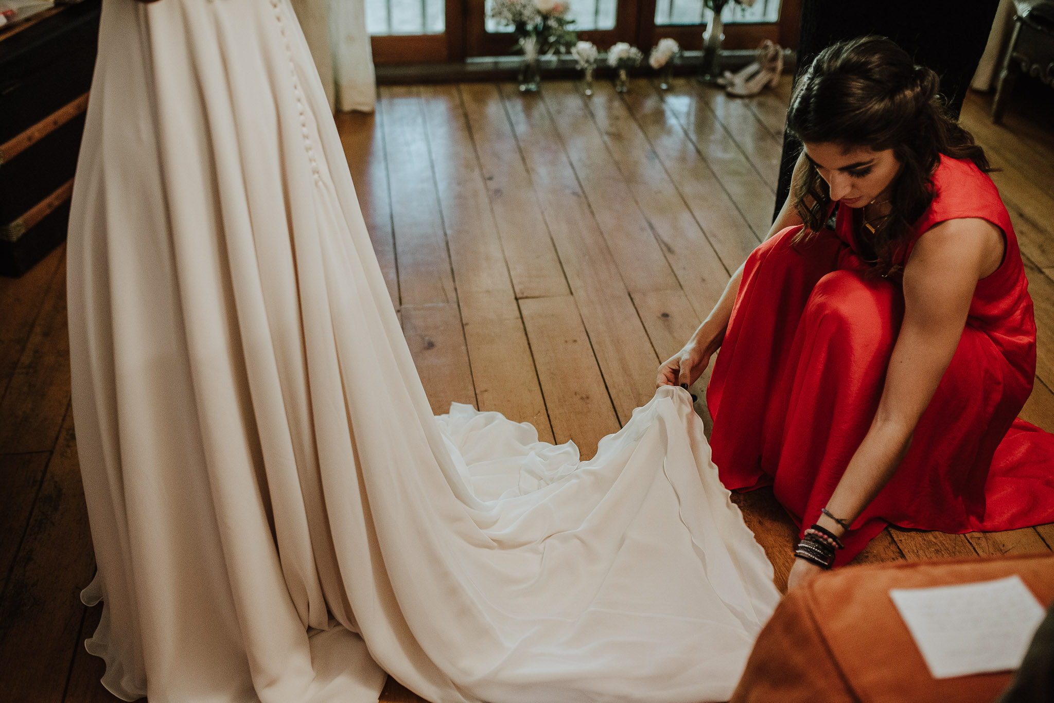 preparativos-novia-casa de campo fuller-vestido de novia