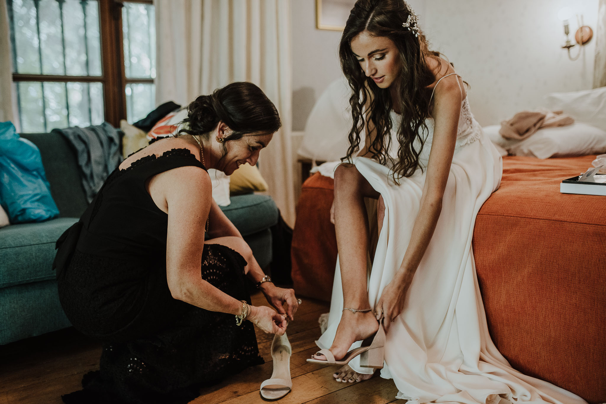 preparativos-novia-casa de campo fuller-vestido de novia