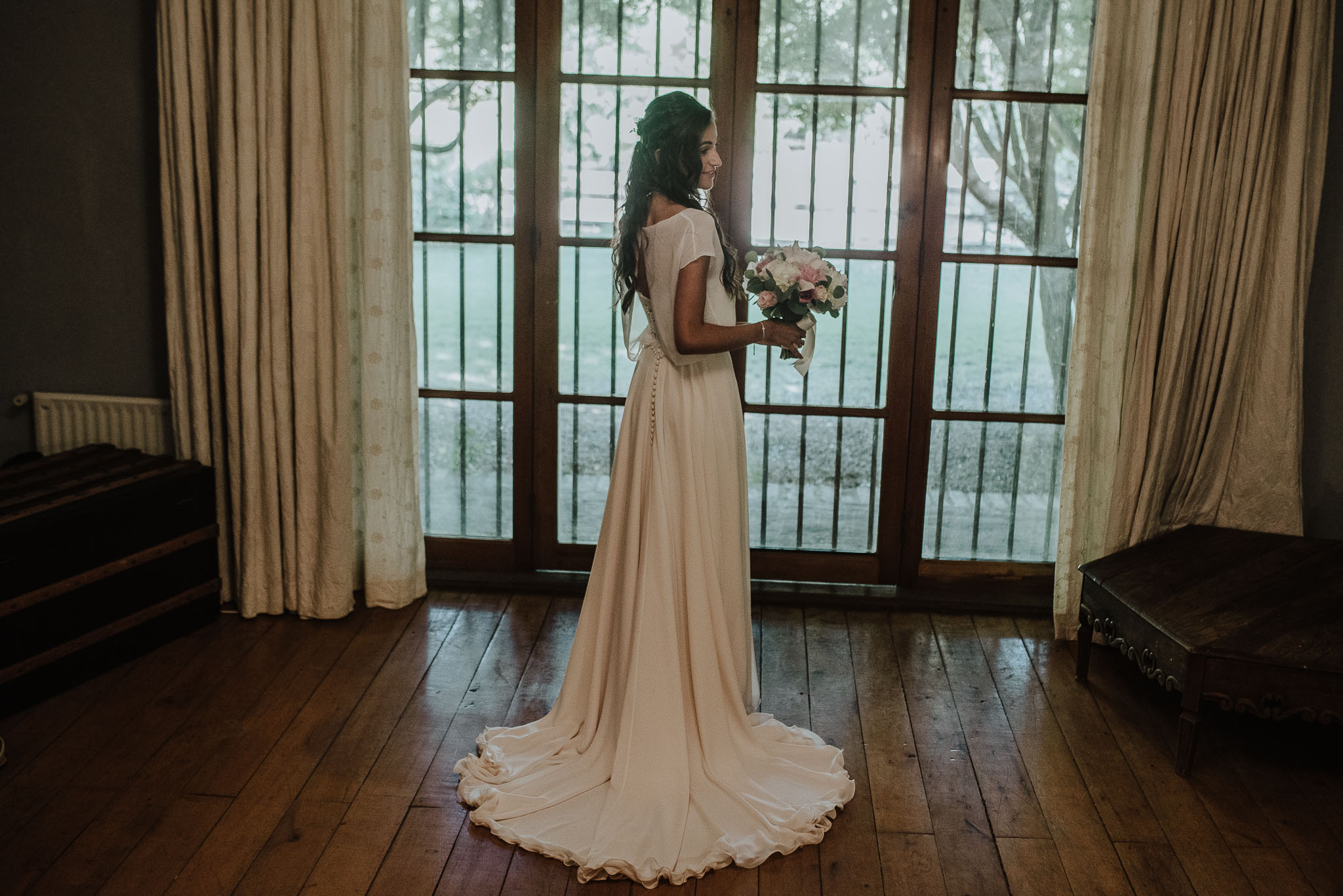preparativos-novia-casa de campo fuller-vestido de novia